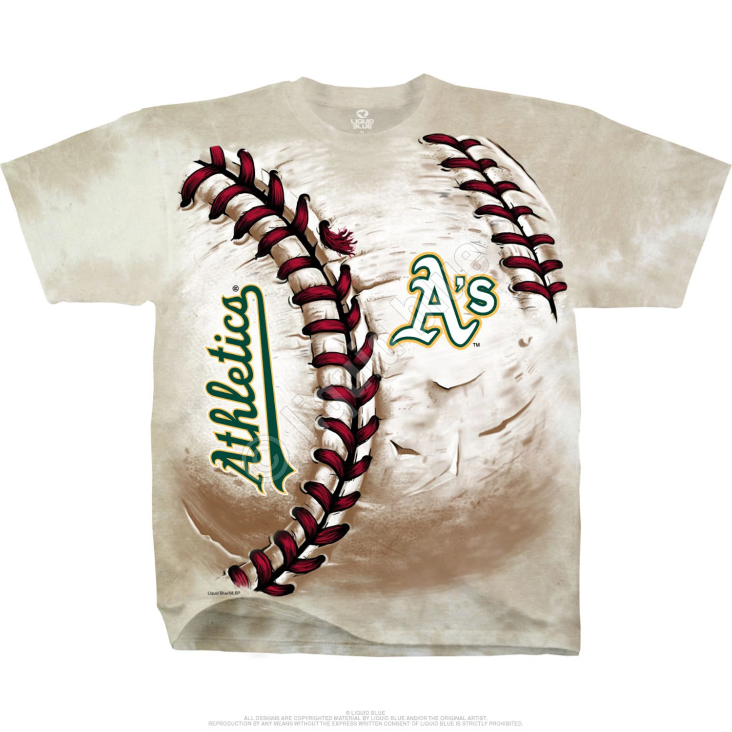 MLB Oakland Athletics Hardball Tie-Dye T-Shirt 2 MLB Oakland Athletics Hardball Tie-Dye T-Shirt - Image 2