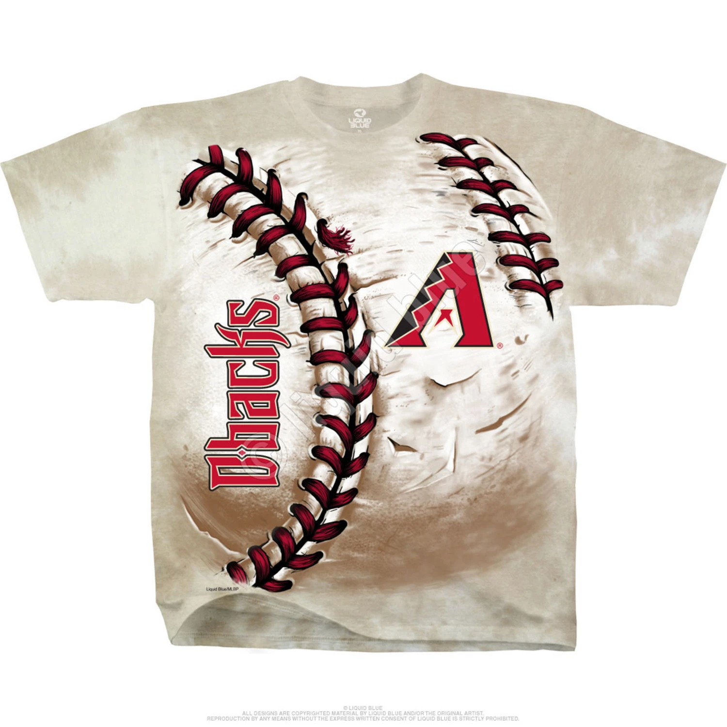 MLB Arizona Diamondbacks Hardball Tie-Dye T-Shirt 2 MLB Arizona Diamondbacks Hardball Tie-Dye T-Shirt - Image 2