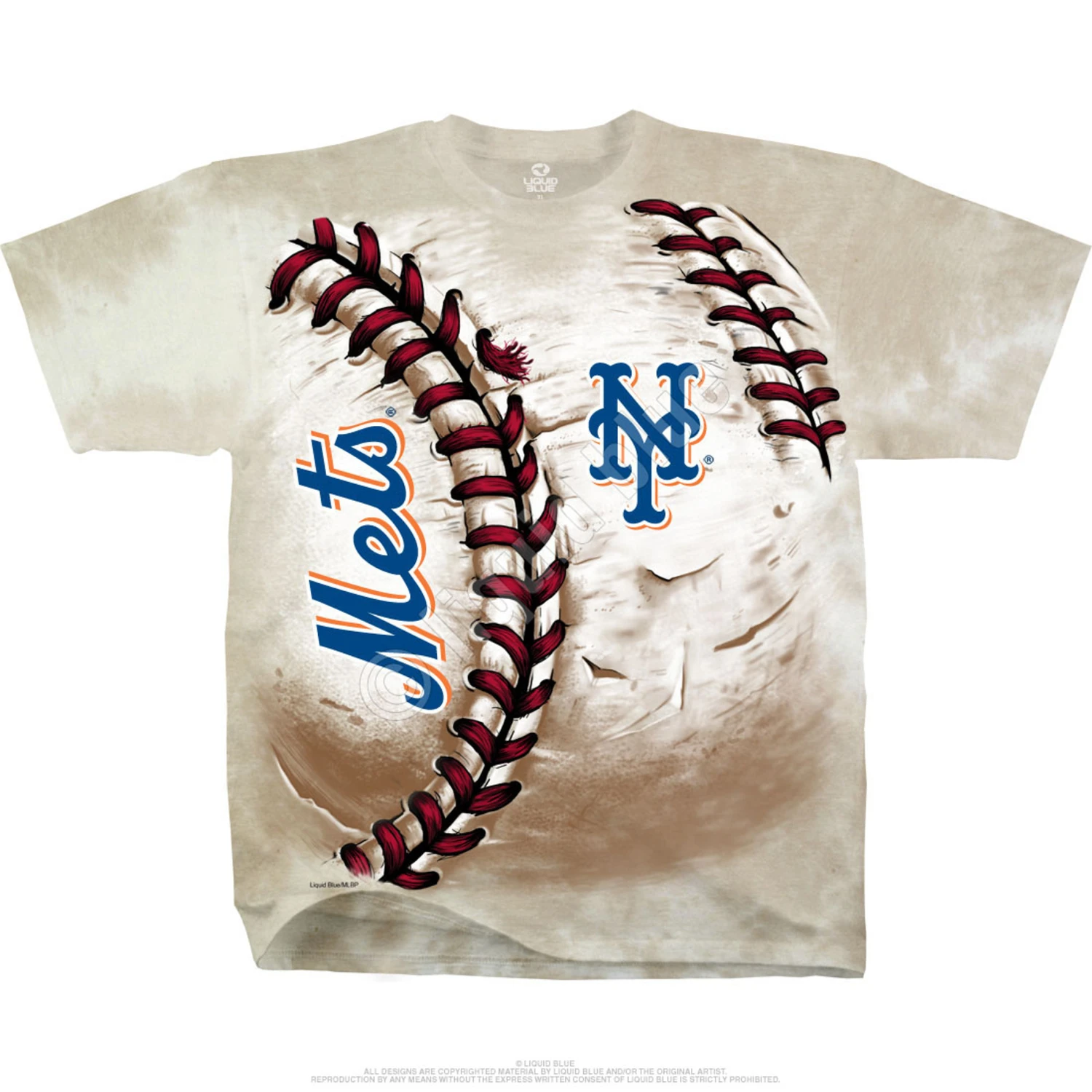 MLB New York Mets Hardball Tie-Dye T-Shirt 2 MLB New York Mets Hardball Tie-Dye T-Shirt - Image 2
