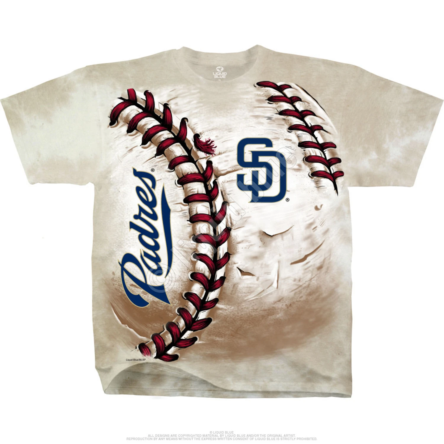 MLB San Diego Padres Hardball Tie-Dye T-Shirt 2 MLB San Diego Padres Hardball Tie-Dye T-Shirt - Image 2