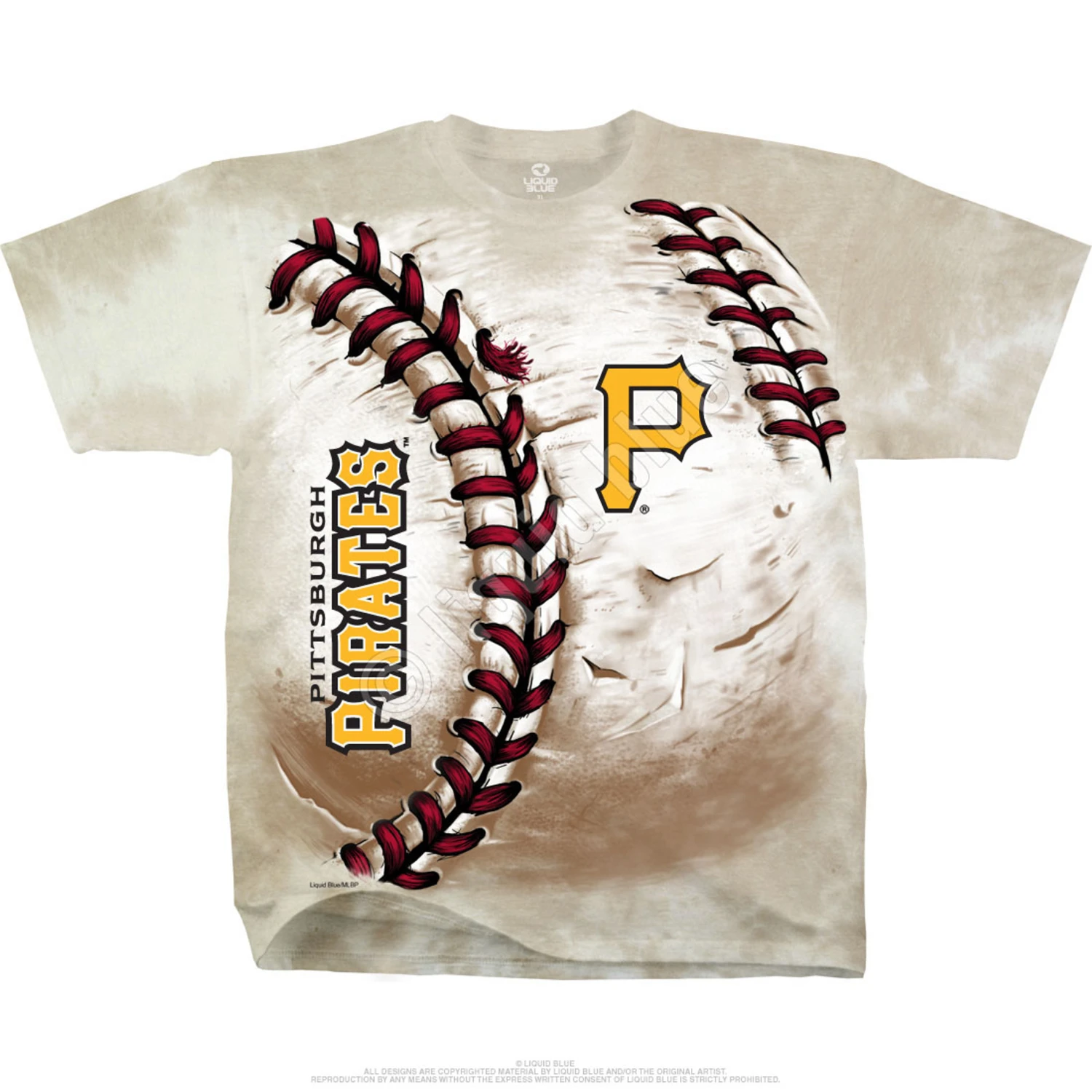 MLB Pittsburgh Pirates Hardball Tie-Dye T-Shirt 2 MLB Pittsburgh Pirates Hardball Tie-Dye T-Shirt - Image 2