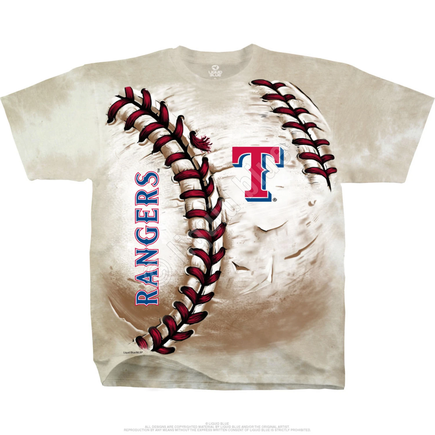 MLB Texas Rangers Hardball Tie-Dye T-Shirt 2 MLB Texas Rangers Hardball Tie-Dye T-Shirt - Image 2