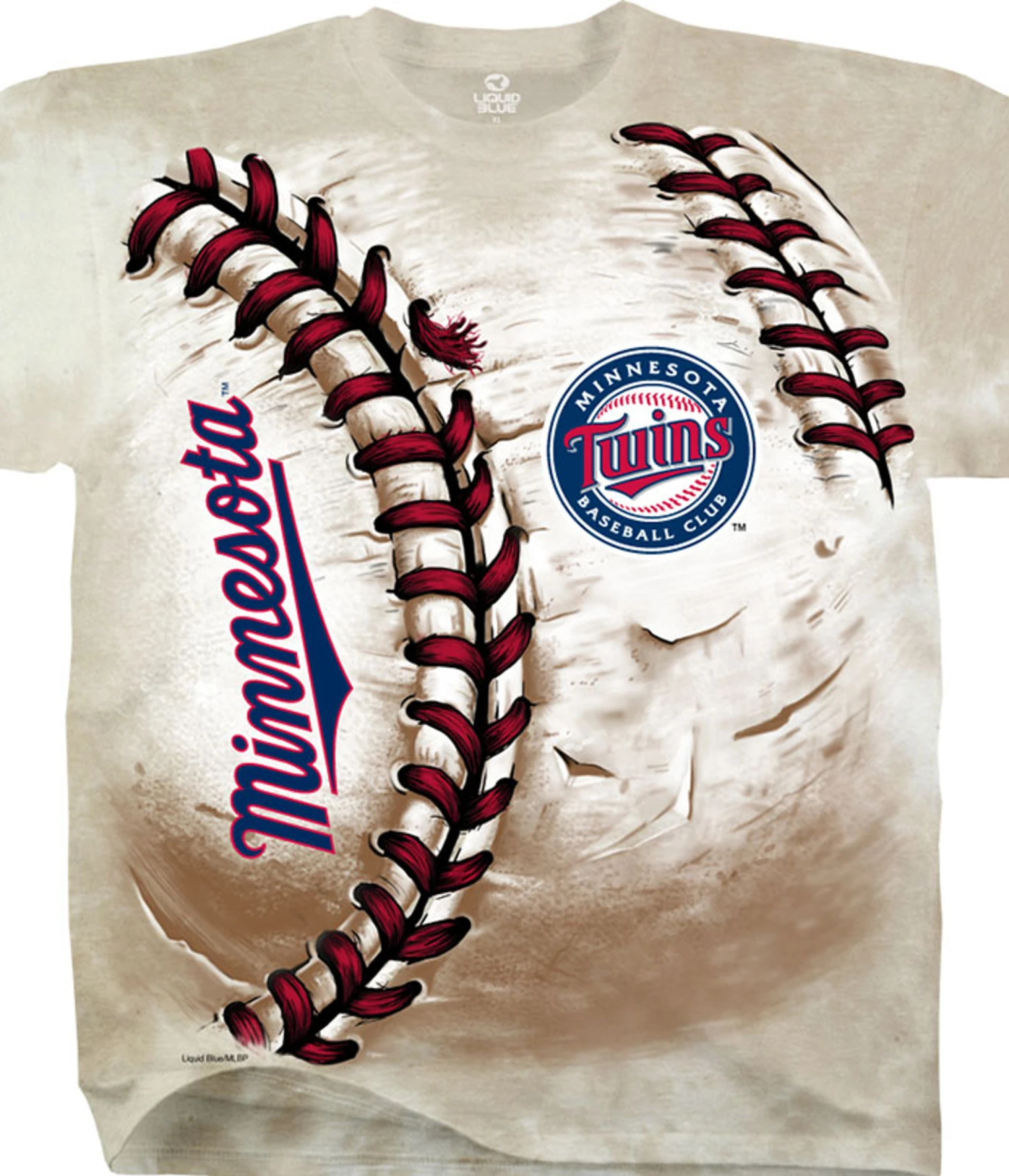 MLB Minnesota Twins Hardball Tie-Dye T-Shirt 1 MLB Minnesota Twins Hardball Tie-Dye T-Shirt