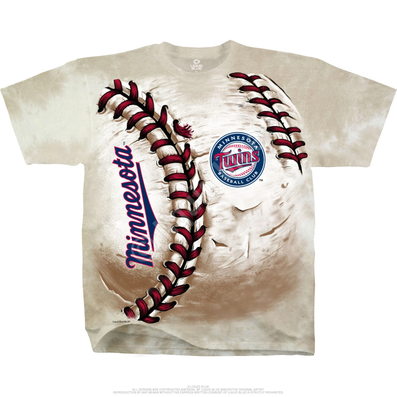 MLB Minnesota Twins Hardball Tie-Dye T-Shirt 2 MLB Minnesota Twins Hardball Tie-Dye T-Shirt - Image 2