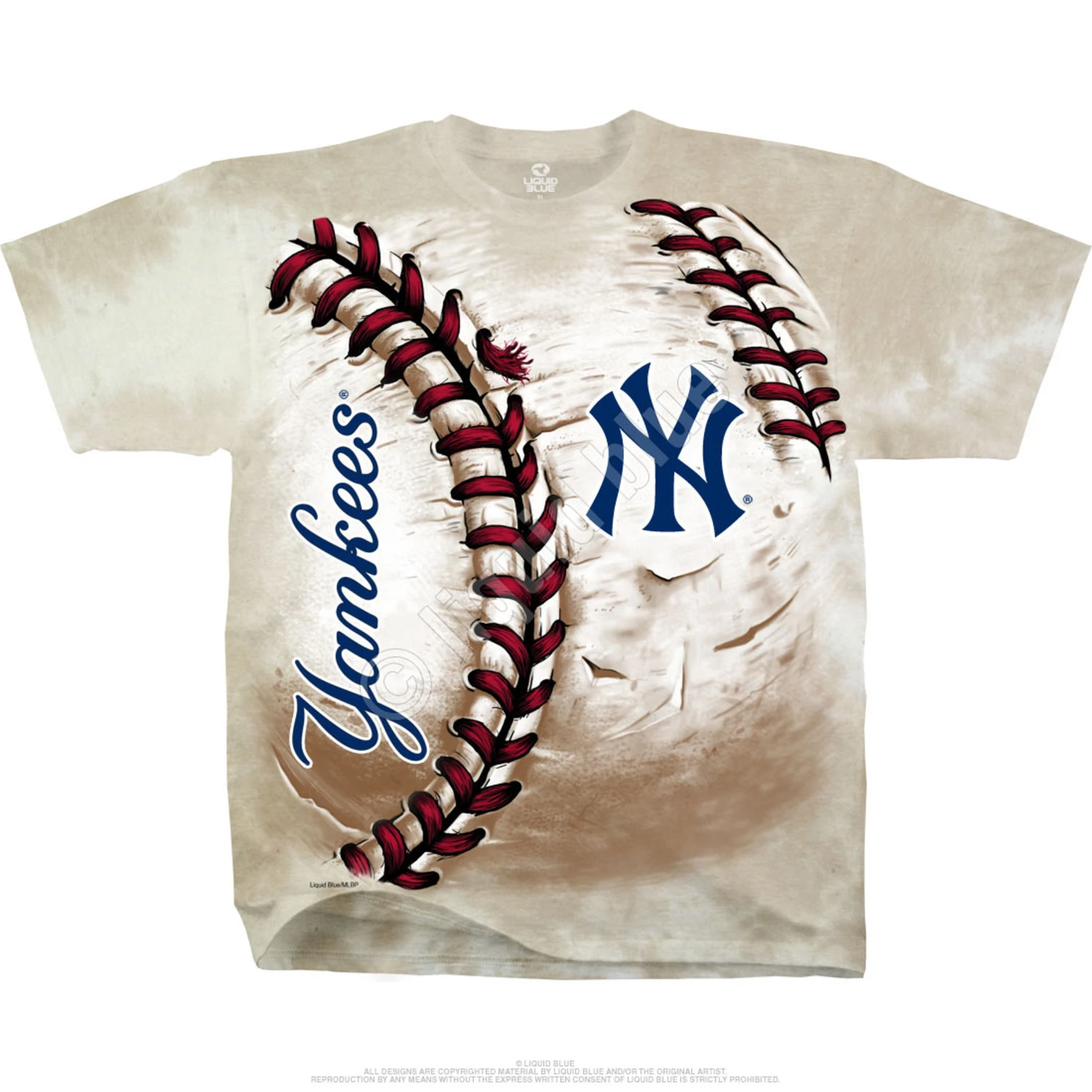 MLB New York Yankees Hardball Tie-Dye T-Shirt 2 MLB New York Yankees Hardball Tie-Dye T-Shirt - Image 2