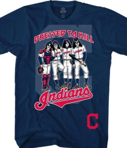 MLB Cleveland Indians Dressed To Kill Navy T-Shirt