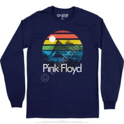 Pink Floyd Dark Side Sunset Long Sleeve T-Shirt -Pink Floyd shop PF0005LSNAVf 78978.1669962162