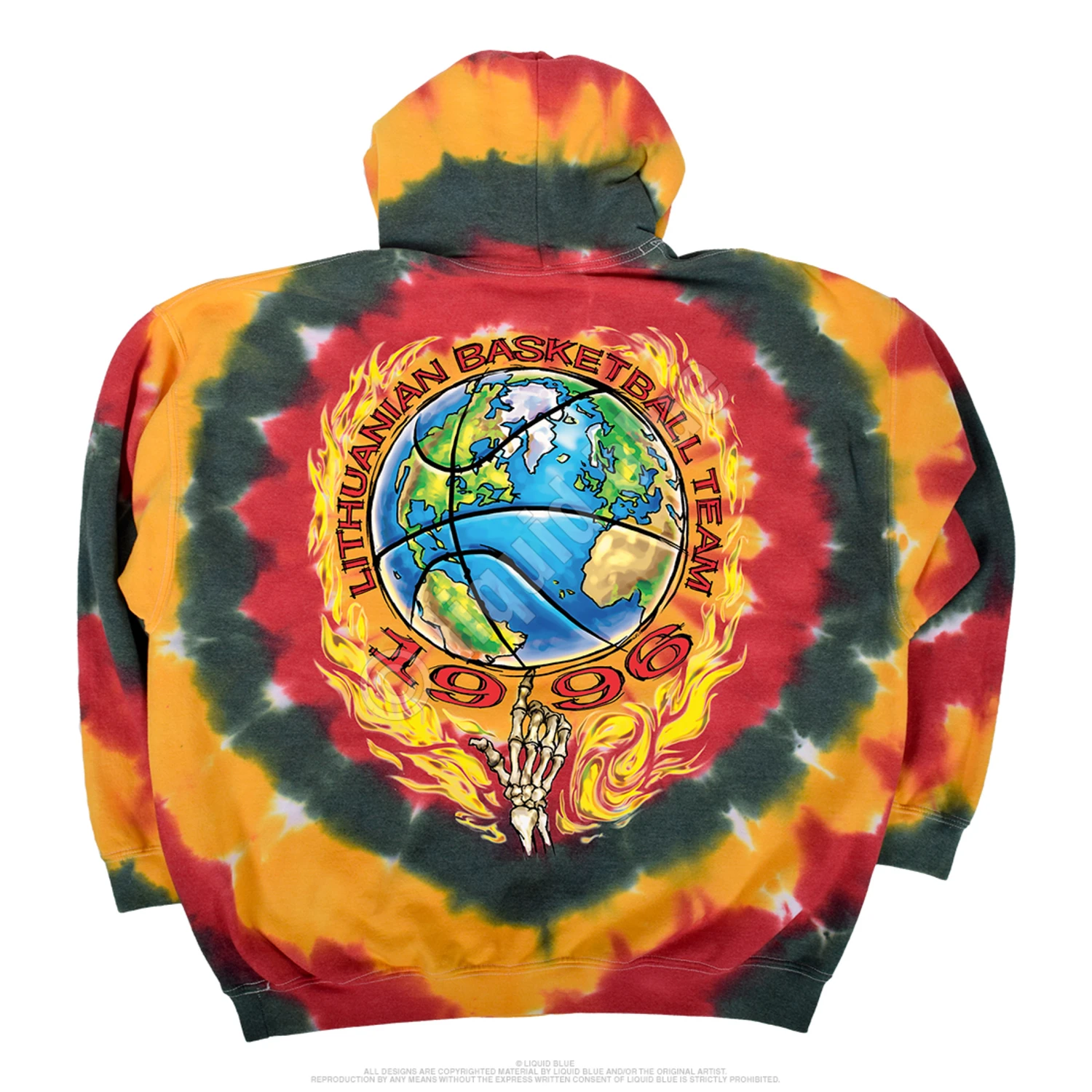 Lithuania Basketball Tie-Dye Hoodie 3 Lithuania Basketball Tie-Dye Hoodie - Image 3
