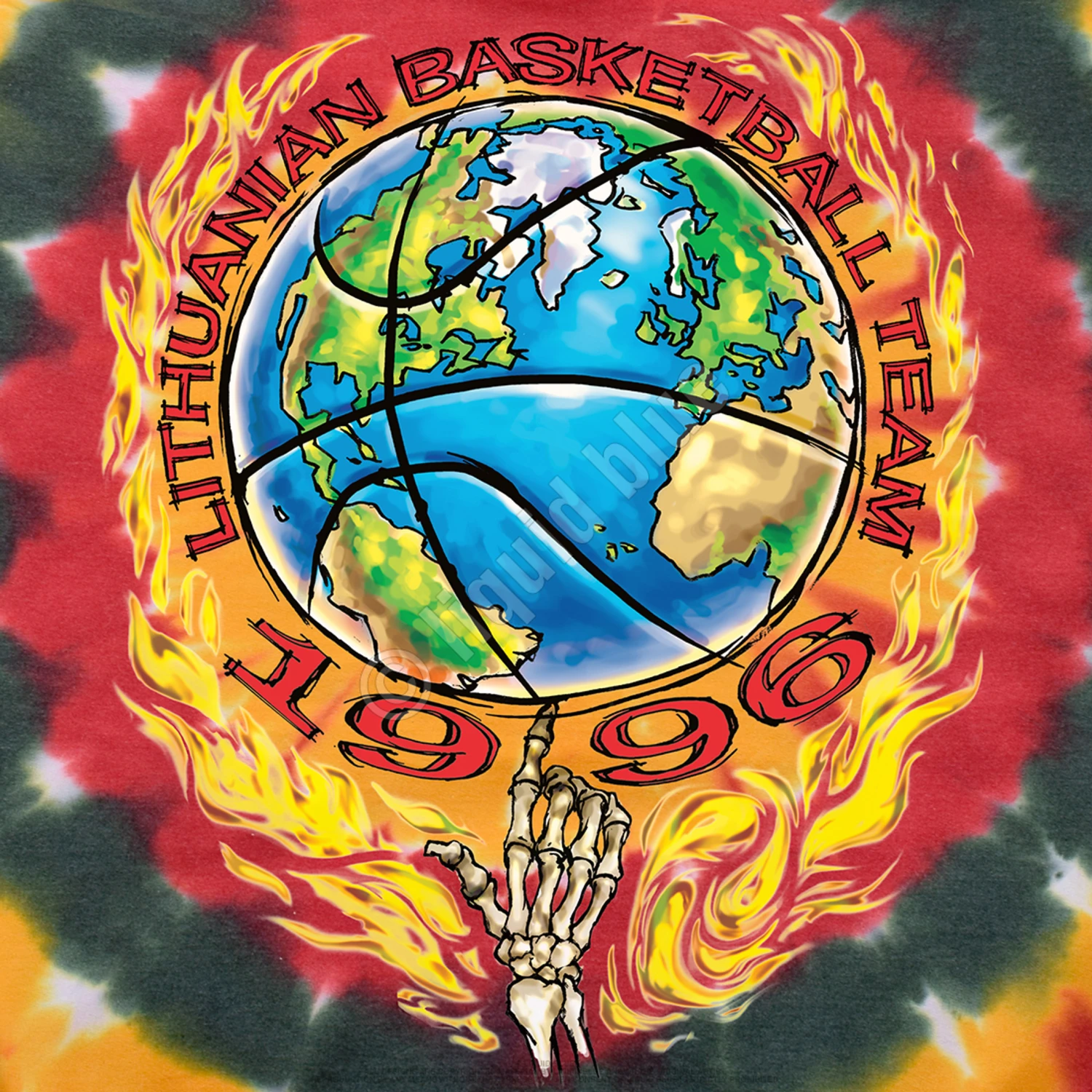 Lithuania Basketball Tie-Dye Hoodie 5 Lithuania Basketball Tie-Dye Hoodie - Image 5