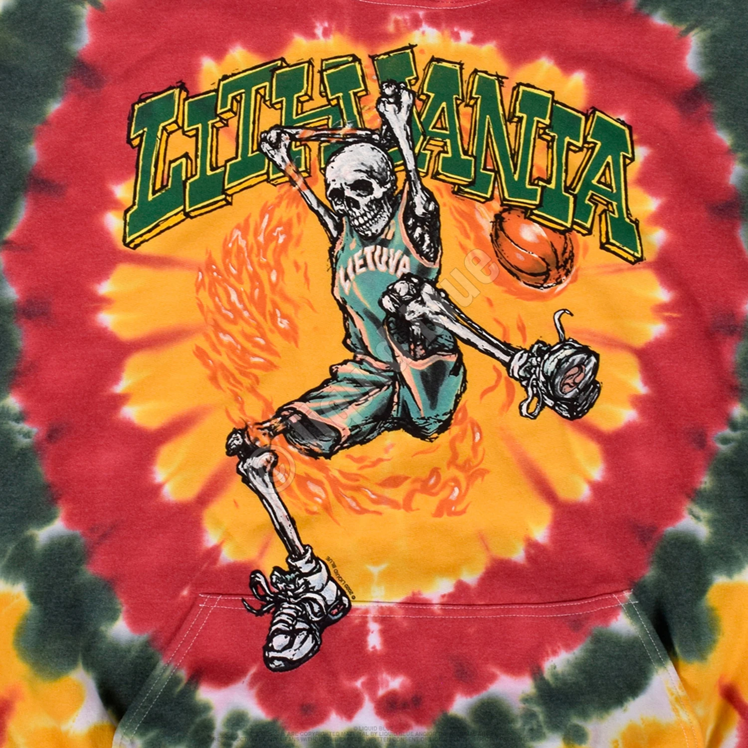 Lithuania Basketball Tie-Dye Hoodie 4 Lithuania Basketball Tie-Dye Hoodie - Image 4