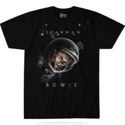 DAVID BOWIE Starman Black T-Shirt -Pink Floyd shop RET31820f 91161.1541540003