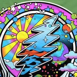 Mod Max SYFace Green T-Shirt -Pink Floyd shop RET61359GRNf artwork1 79298.1597420253