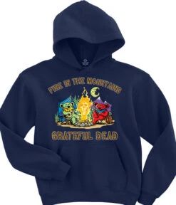 Fire In The Mountain Navy Hoodie
