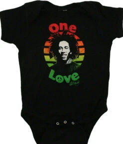 Marley One Love Black Onesie