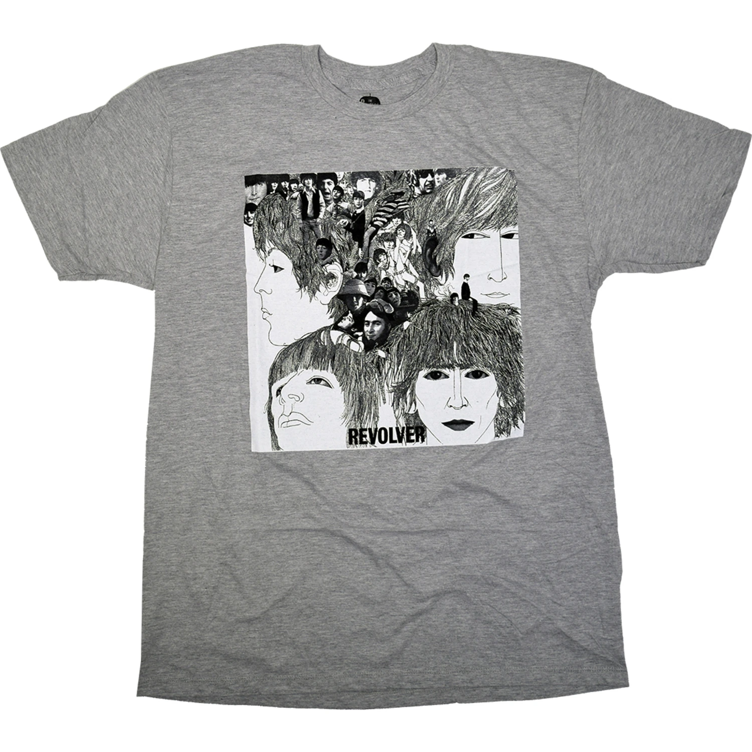 Beatles Revolver Grey Poly-Cotton T-Shirt 1 Beatles Revolver Grey Poly-Cotton T-Shirt