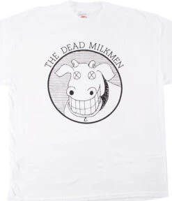 Dead Milkmen Cow Logo White T-Shirt