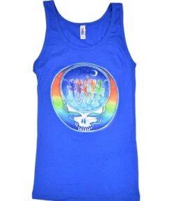 GD Dancing Face Blue Juniors Tank Top T-Shirt