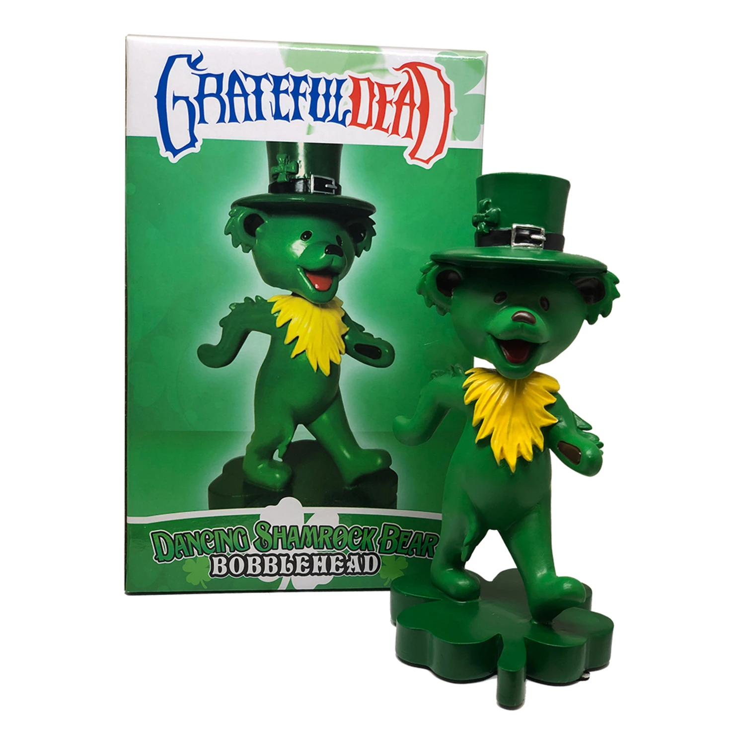 GD Bobblehead Dancing Shamrock Bear Green 2 GD Bobblehead Dancing Shamrock Bear Green - Image 2
