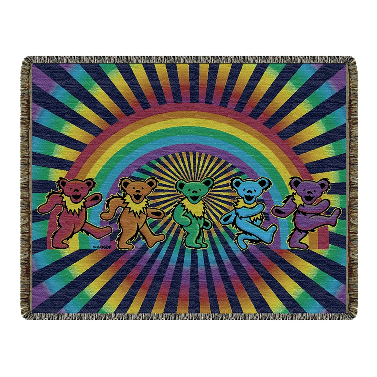 GD Rainbow Bears Woven Blanket 2 GD Rainbow Bears Woven Blanket - Image 2