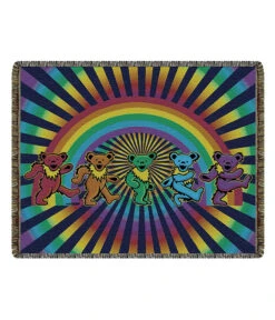 GD Rainbow Bears Woven Blanket