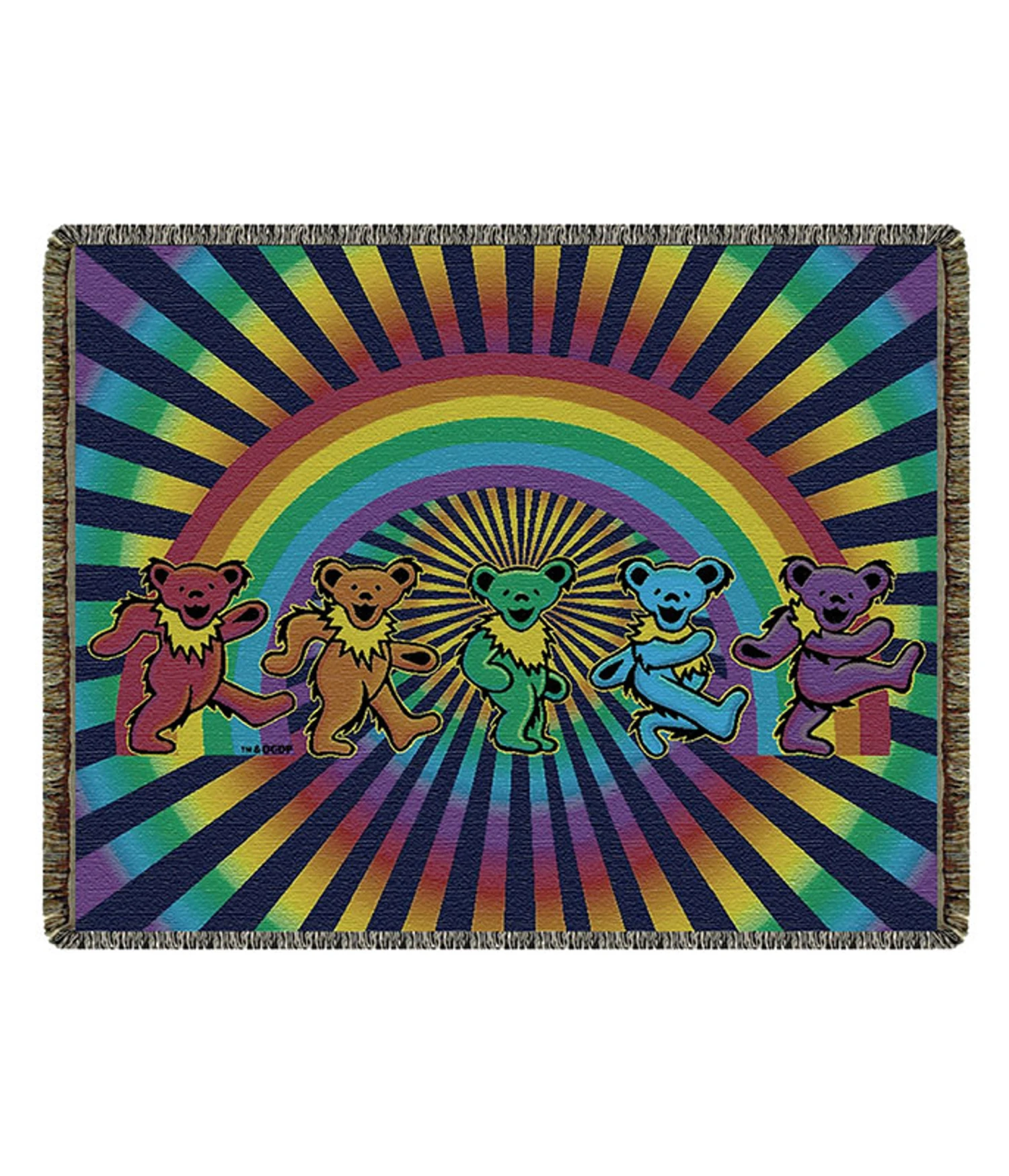 GD Rainbow Bears Woven Blanket 1 GD Rainbow Bears Woven Blanket