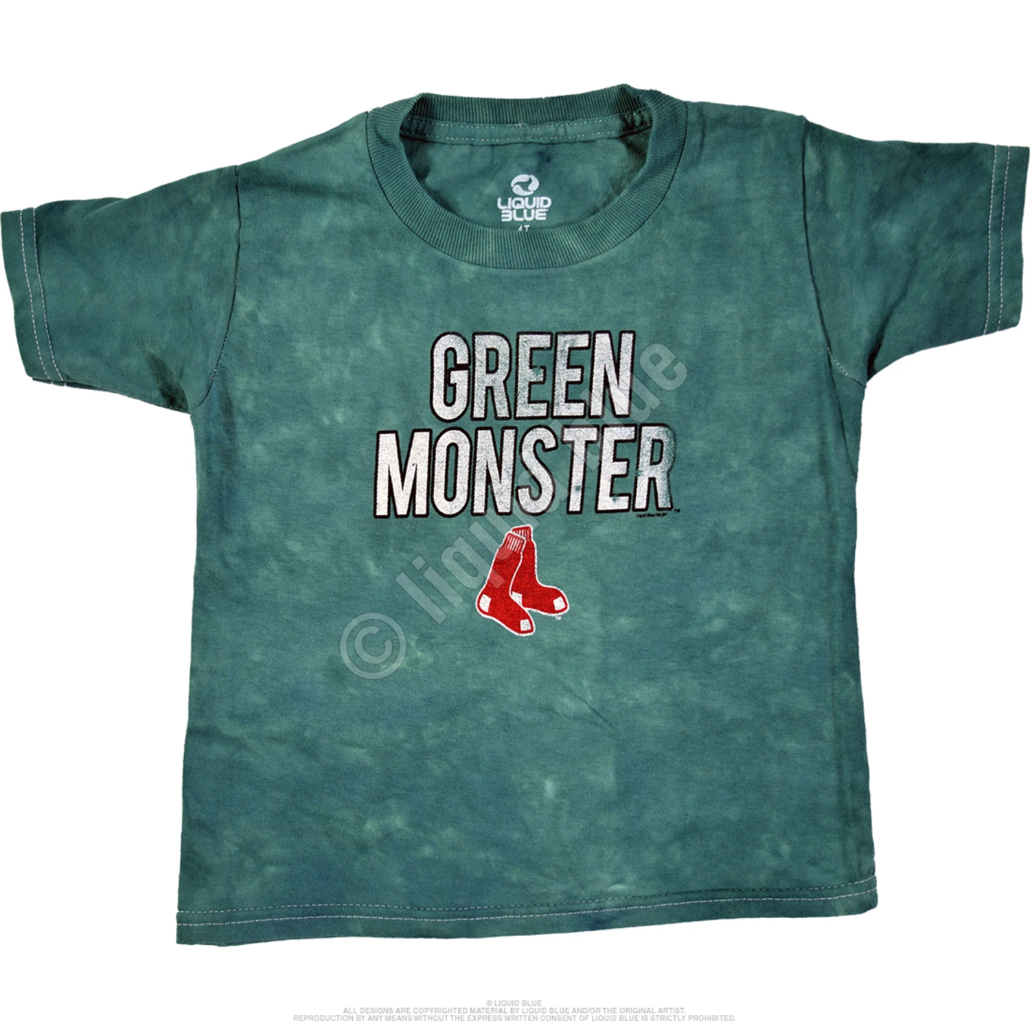MLB Boston Red Sox Toddler Green Monster Tie-Dye T-Shirt 2 MLB Boston Red Sox Toddler Green Monster Tie-Dye T-Shirt - Image 2