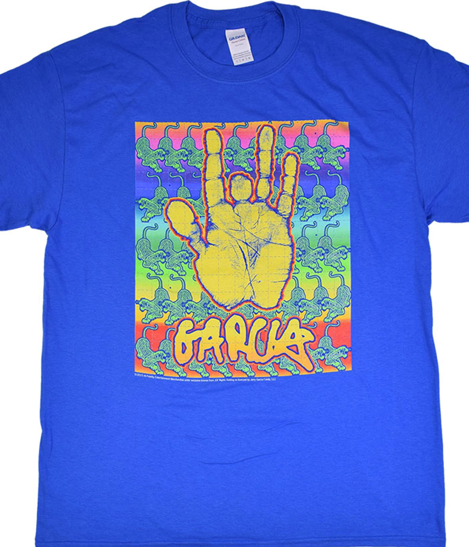 Jerry Garcia Blotter Blue T-Shirt 1 Jerry Garcia Blotter Blue T-Shirt