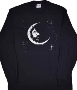 Jerry Moon Black Long Sleeve T-Shirt
