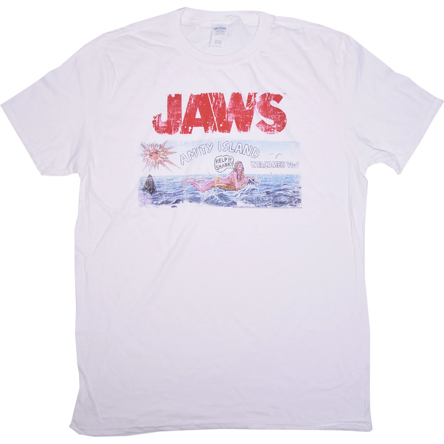 Jaws Island White T-Shirt 2 Jaws Island White T-Shirt - Image 2