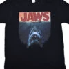Jaws Poster Again Black T-Shirt