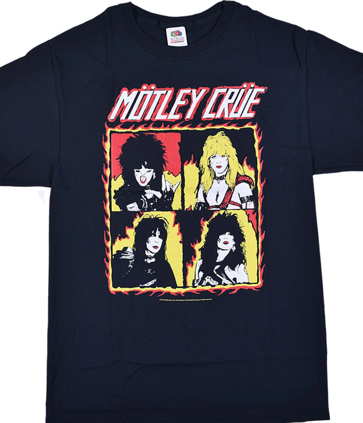 Motley Crue Fire Group Black T-Shirt 1 Motley Crue Fire Group Black T-Shirt