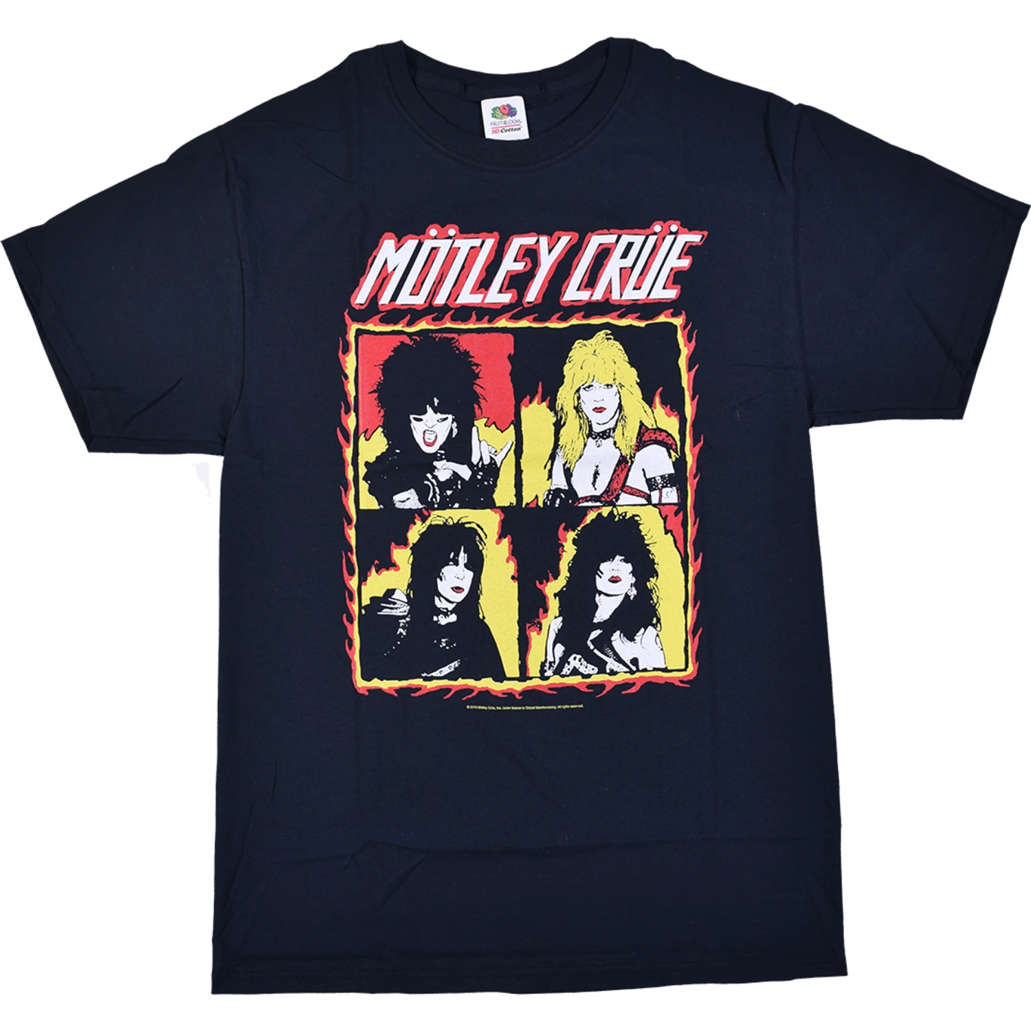 Motley Crue Fire Group Black T-Shirt 2 Motley Crue Fire Group Black T-Shirt - Image 2