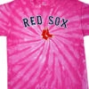 MLB Boston Red Sox Youth Pink Spiral Tie-Dye T-Shirt