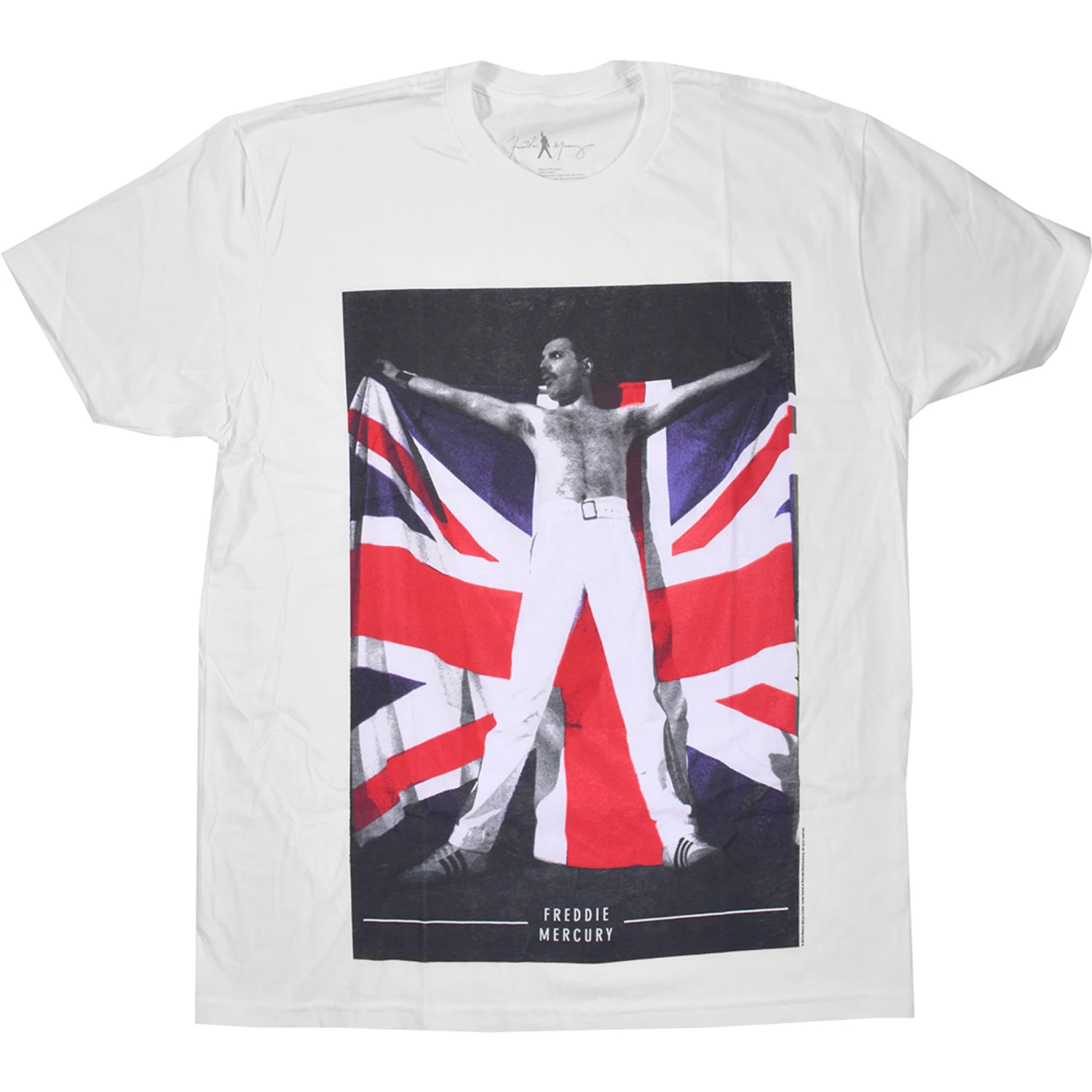 Queen Freddie Flag White T-Shirt 2 Queen Freddie Flag White T-Shirt - Image 2