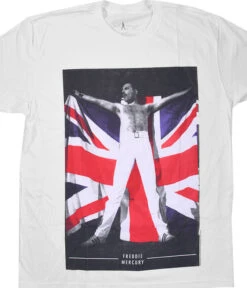 Queen Freddie Flag White T-Shirt