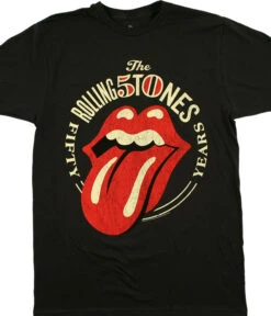 Rolling Stones 50 Years Black T-Shirt