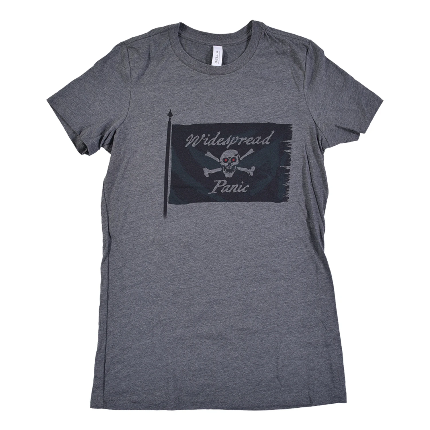 Jolly Roger Dark Heather Grey Juniors Long Length T-Shirt 2 Jolly Roger Dark Heather Grey Juniors Long Length T-Shirt - Image 2