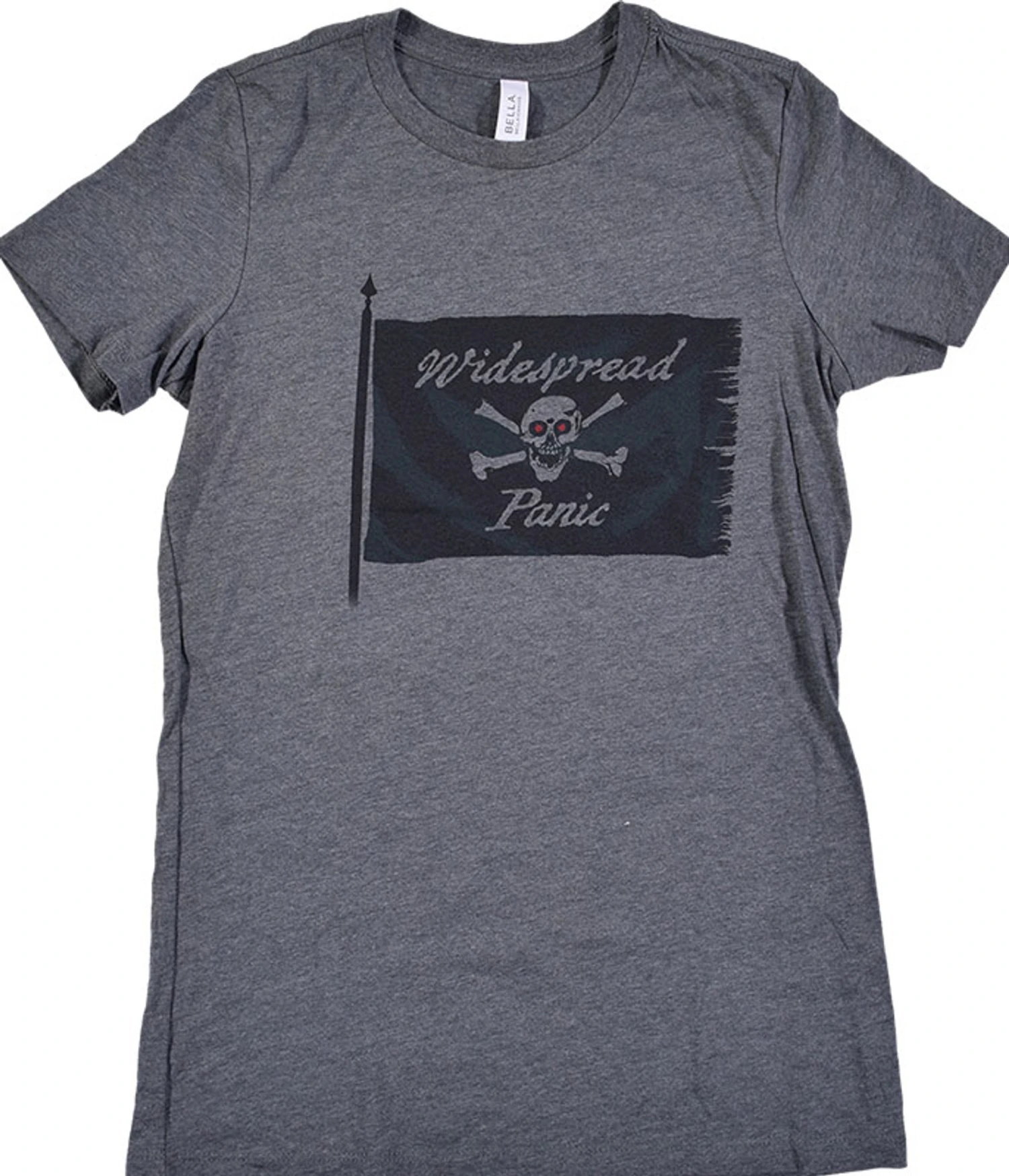 Jolly Roger Dark Heather Grey Juniors Long Length T-Shirt 1 Jolly Roger Dark Heather Grey Juniors Long Length T-Shirt