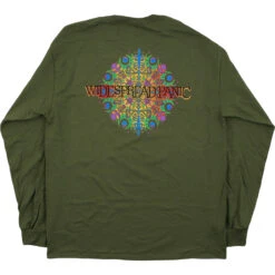 Widespread Snowflake Green Long Sleeve T-Shirt -Pink Floyd shop RETWPSFGLb 92903.1489892949