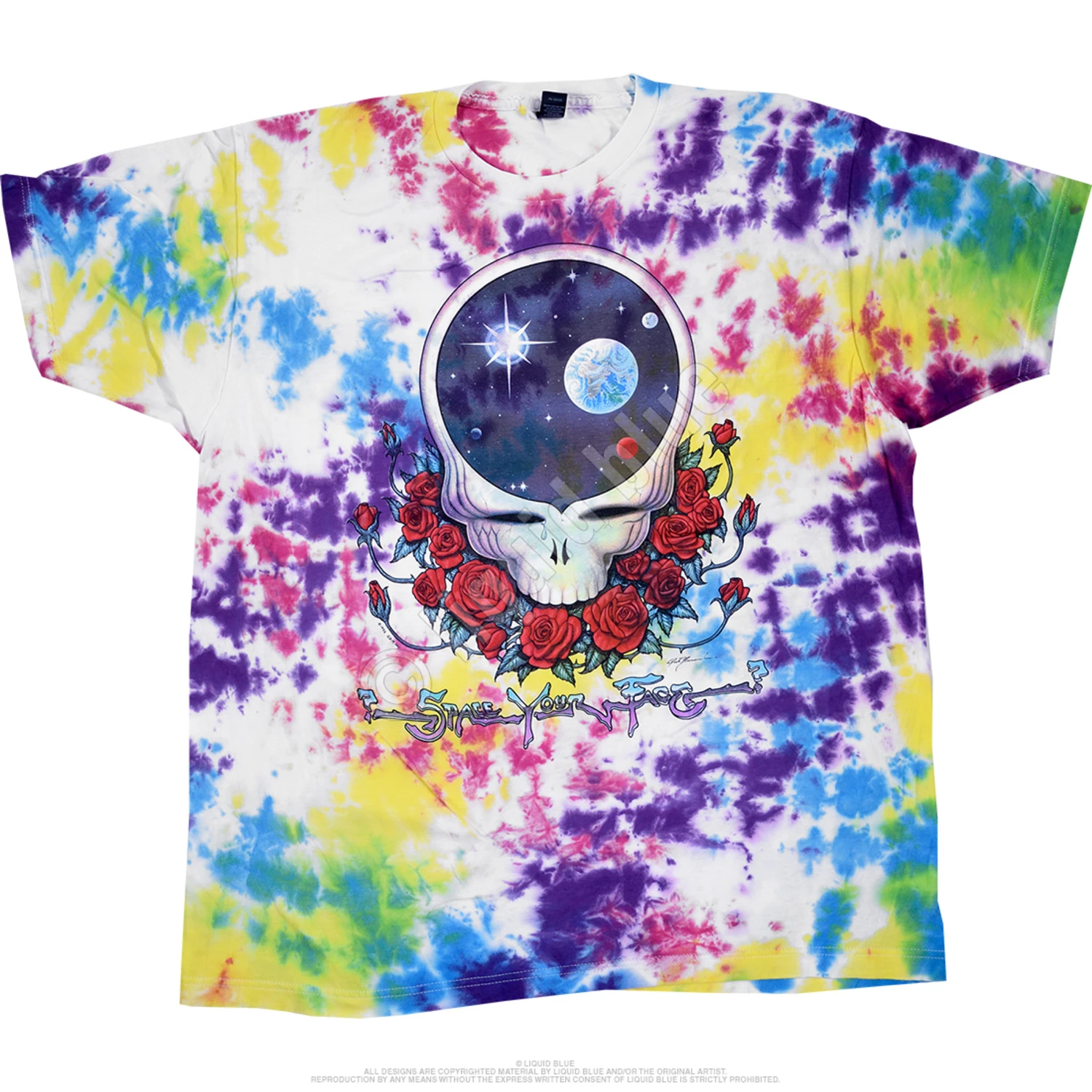 GD Space Face Tie-Dye T-Shirt 2 GD Space Face Tie-Dye T-Shirt - Image 2