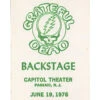 Grateful Dead 1976 06-19 Backstage Pass