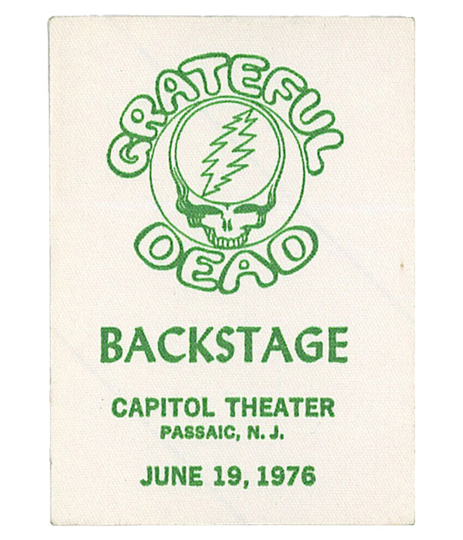Grateful Dead 1976 06-19 Backstage Pass 1 Grateful Dead 1976 06-19 Backstage Pass