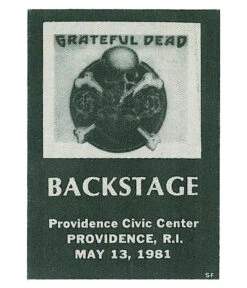 Grateful Dead 1981 05-13 Backstage Pass
