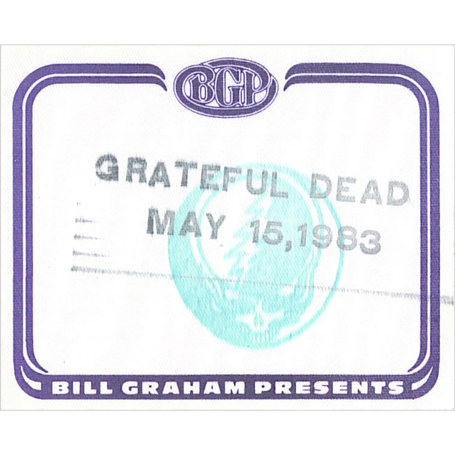 Grateful Dead 1983 05-15 Backstage Pass 2 Grateful Dead 1983 05-15 Backstage Pass - Image 2