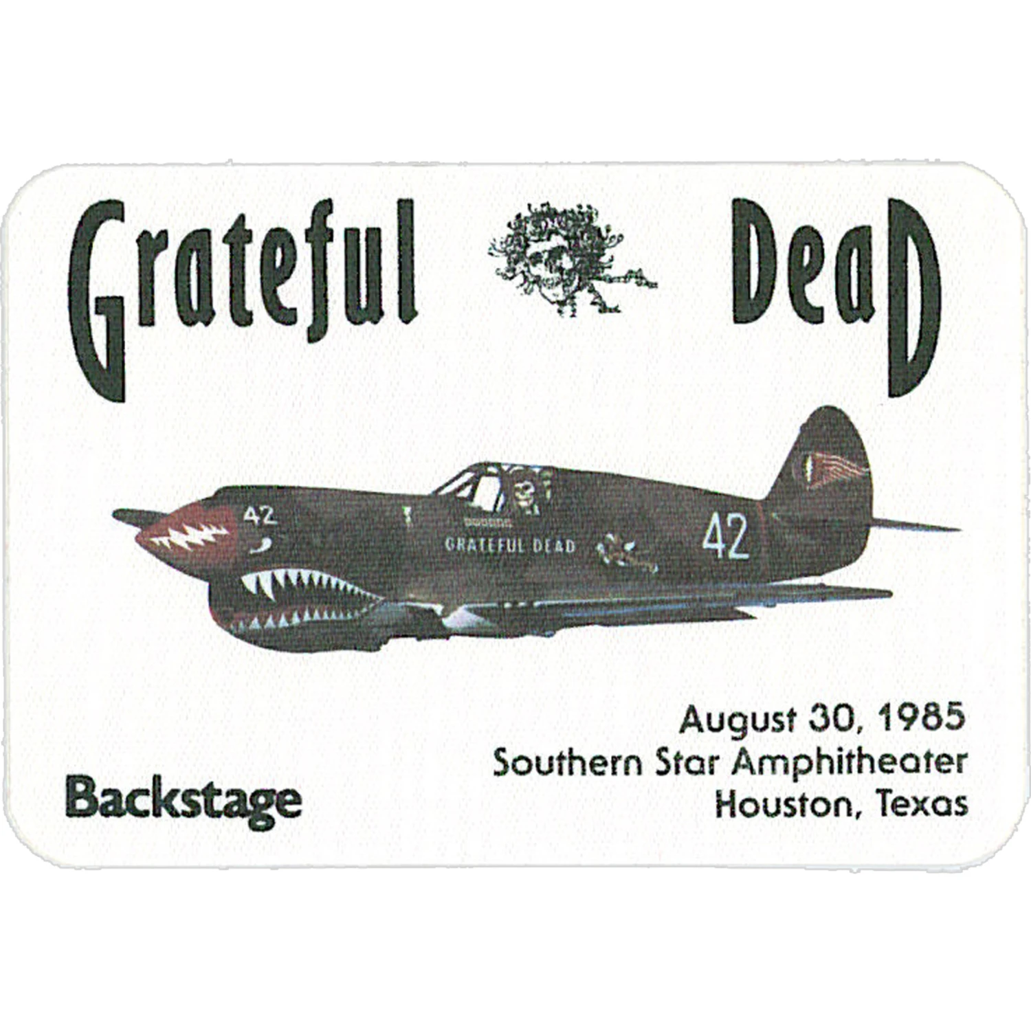 Grateful Dead 1985 08-30 Backstage Pass 2 Grateful Dead 1985 08-30 Backstage Pass - Image 2