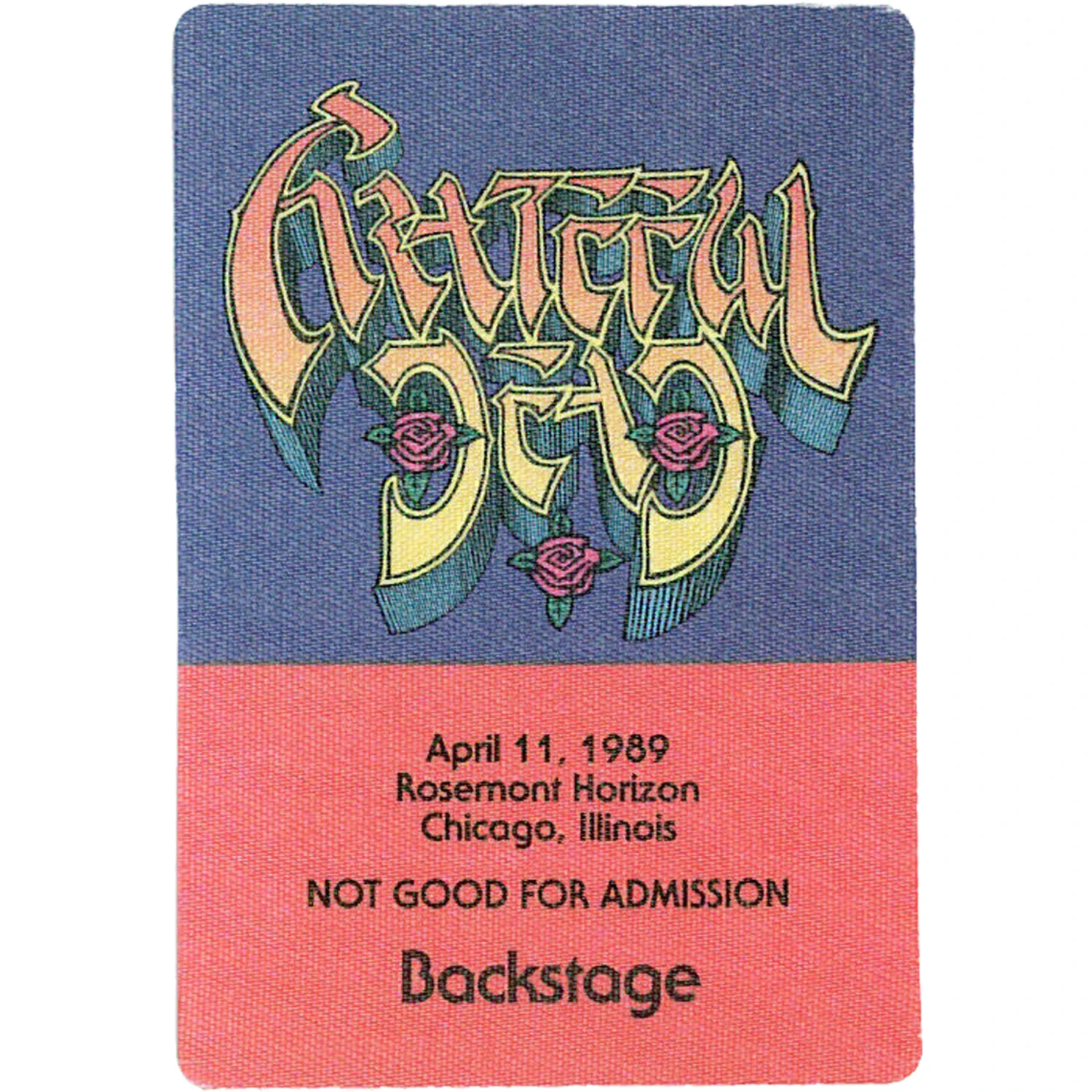 Grateful Dead 1989 04-11 Backstage Pass 2 Grateful Dead 1989 04-11 Backstage Pass - Image 2