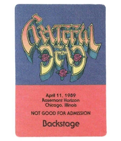 Grateful Dead 1989 04-11 Backstage Pass