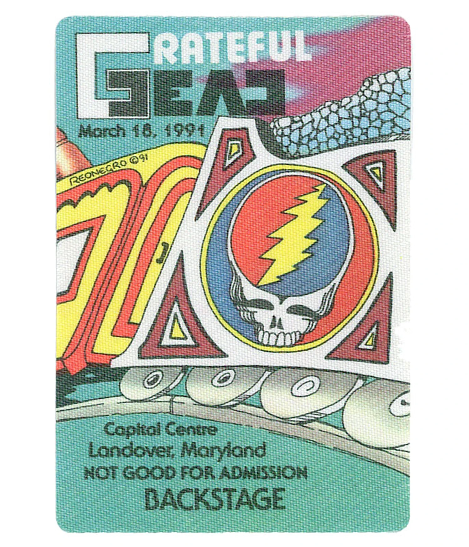 Grateful Dead 1991 03-18 Backstage Pass 1 Grateful Dead 1991 03-18 Backstage Pass