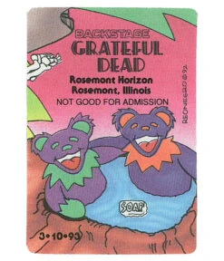 Grateful Dead 1993 03-10 Backstage Pass