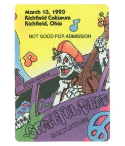 Grateful Dead 1993 03-13 Backstage Pass